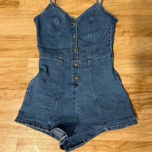Denim Romper